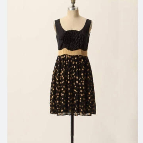 Anthropologie Dresses & Skirts - ANTHROPOLOGIE Burlapp Swirled Rosette Dress Size Medium